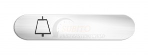 Klingelschild Gfeller 55 x 11,5 Kunststoff weiss mit Klingel selbstklebend